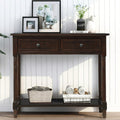 Entryway Table with Drawers, SEGMART Console Table with Storage, Solid Wood Vintage Sofa Table with Bottom Shelf, Modern Entry Table Hallway Table for Living Room Entryway Hallway Foyer