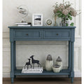 Entryway Table with Drawers, SEGMART Console Table with Storage, Solid Wood Vintage Sofa Table with Bottom Shelf, Modern Entry Table Hallway Table for Living Room Entryway Hallway Foyer