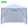 SEGMART 10 x 10 Canopy Tent with 4 Removable SideWalls for Patio Garden, Sunshade Outdoor Gazebo BBQ Shelter Pavilion, for Party Wedding Catering Gazebo Garden Beach Camping Patio, White, S10667