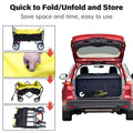 Segmart Wagon Utility Cart, Folding Outdoor Beach Wagon with Adjustable Handle & 2 Mesh Cup Holders, Wagon Perfect for Camping, Concerts, Sporting Events, Beach, 150lbs, Black + Yellow, S10484