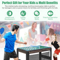 Segmart 16-in-1 Multi Combo Game Tables, Kids Compact Combination Game Tables w/Foosball, Air Hockey, Pool Table, Ping Pong, Basketball, Bow and Arrow Set for Home, Game Room, Family, Brown