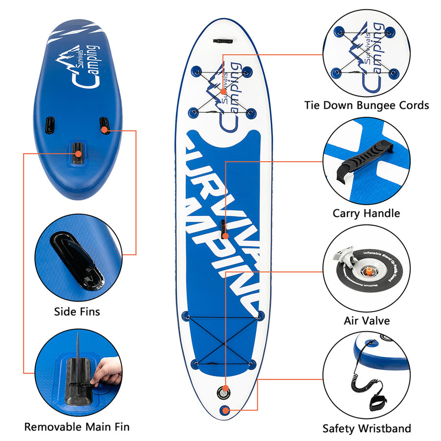 Paddle Boards Clearance, Stand Up Paddleboard 10/12' SUP 6" Thick Non-Slip Deck with with Free Premium SUP Accessories, Backpack, Adjustable Paddle, Hand Pump and Repair Kit, for Youth & Adult, S10201
