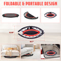 Segmart 40'' Fitness Trampoline, Foldable Mini Indoor Workout Trampoline for Adults, Exercise Rebounder Trampoline, 330 lbs, Black