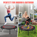 Segmart 40'' Fitness Trampoline, Foldable Mini Indoor Workout Trampoline for Adults, Exercise Rebounder Trampoline, 330 lbs, Black