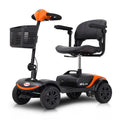 Segmart Mobility Scooter for Seniors, 20''W 4 Wheel Compact Mobile for Travel, Charger & Basket Included, Orange