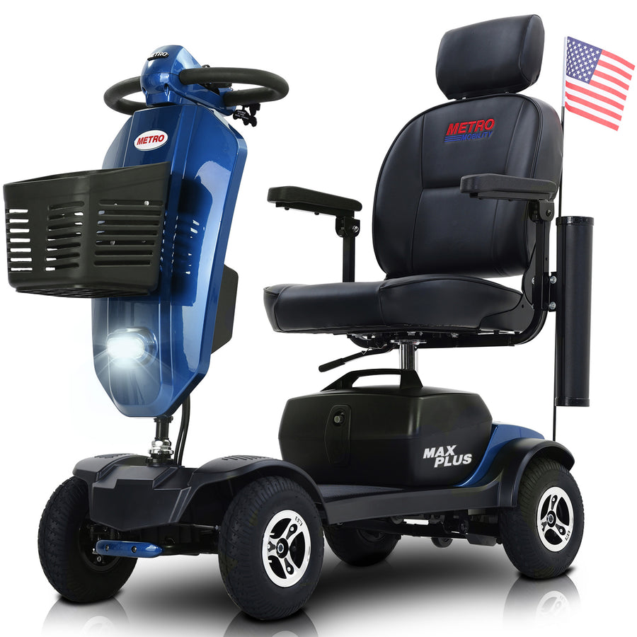 300W Motor Compact Mobility Scooter With Windshield, 300 lbs Capacity Compact Mobility Scooter Wheelchair for Adults, Outdoor Mobility Scooter with Cup Holders & USB Charging Port, SS1906