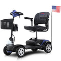 Outdoor Motorized Mobility Scooter for Senior, Heavy Duty Electric Scooters with 4 Wheel, Sliding Swivel Seat with Flip-Up Armrests, 2 in 1 Cup & Phone Holder, 300lbs, Blue, SS1939