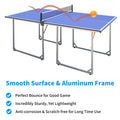 Segmart 6x3ft Portable Ping Pong Table Game Sets for Outdoor/Indoor, Foldable Mid-Size Home Use Tennis Table with Net, 2 Table Tennis Paddles and 3 Balls