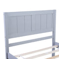 Twin Size Platform Bed, Elegant Kids Wood Bed Frame with 2 Drawers, Minimalistic Wood Platform Bed with Solid Pine Wood Headboard, Wood Slat Support Mattress Foundation, Twin, White, SS953