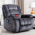 Segmart Power Lift Recliner, Heavy Duty 330lbs Velvet Sofa Chair for Elderly, Ergonomic Lounge Single Sofa with 4 Positions Lift, Plush Arms and Remote Control, Storage Pockets, Grey, SS1817