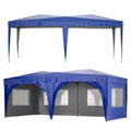 10x20 FT Foldable Outdoor Canopy with 6 Removable Sidewalls, SEGMART Pop Up Gazebo Tent with Adjustable Leg Heights, Portable Canopy Tent with Carry Bag for Party Wedding Events Beach BBQ, White