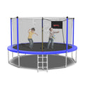 SEGMART 14FT Trampoline with Enclosure for Kids, Recreational Trampolines with Ladder and Basketball Hoop, Outdoor Trampoline with Galvanized Anti-Rust Coating for Indoor Outdoor Backyard