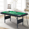 SEGMART Billiards Table - Portable Pool Table - Includes Full Set of Balls, 2 Cue Sticks, Chalk, and Felt Brush, Green