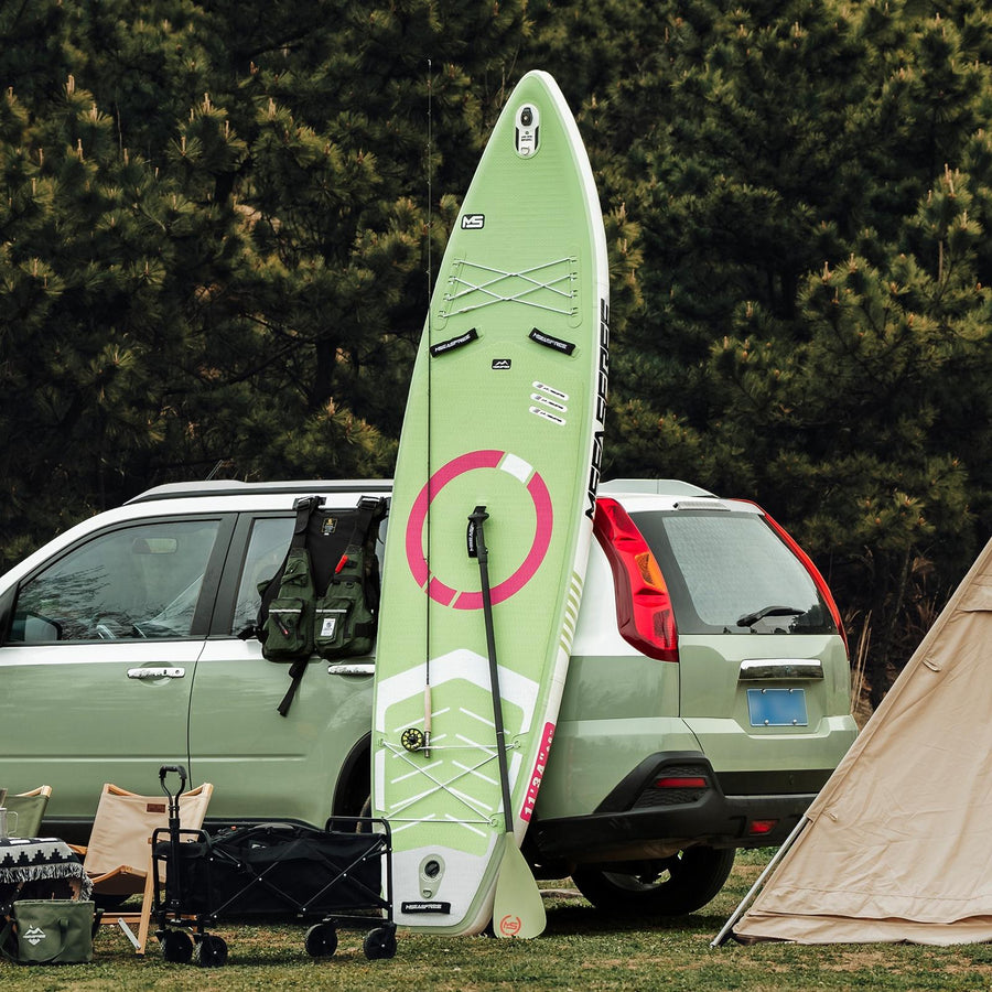 11' Inflatable Stand Up Paddle Board with Premium SUP Accessories, SEGMART Paddle Board with Non-Slip Deck, Carry Bag, Pump, Portable Paddleboard with Leash, Repair Kit for All Skill Levels, Blue