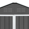 Segmart 6x4FT Outdoor Storage Shed, Galvanized Steel Metal Bike Shed with Lockable Door, Waterproof Outdoor Garden Storage Tools Shed with Apex Roof, for Garden, Backyard, and Patio Utility