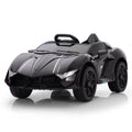 Ride On Kids Truck Car, Segmart 12 Volt Electric 4 Tries Vehicle with Remote Control, 2 Speeds, 2 LED Headlights, Brakes and Gas Pedal, AUX, Black, SS2610