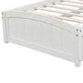 Twin Wood Bed Frame, Kids Platform Twin Bed with 2 Storage Drawers and Headboard, Platform Bed Frame Mattress Foundation with Wood Slat Support for Kids, Teens, White, SS904