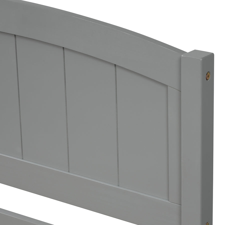 Twin Wood Bed Frame, Kids Platform Twin Bed with 2 Storage Drawers and Headboard, Platform Bed Frame Mattress Foundation with Wood Slat Support for Kids, Teens, White, SS914
