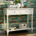 Entryway Table with Drawers, SEGMART Console Table with Storage, Solid Wood Vintage Sofa Table with Bottom Shelf, Modern Entry Table Hallway Table for Living Room Entryway Hallway Foyer