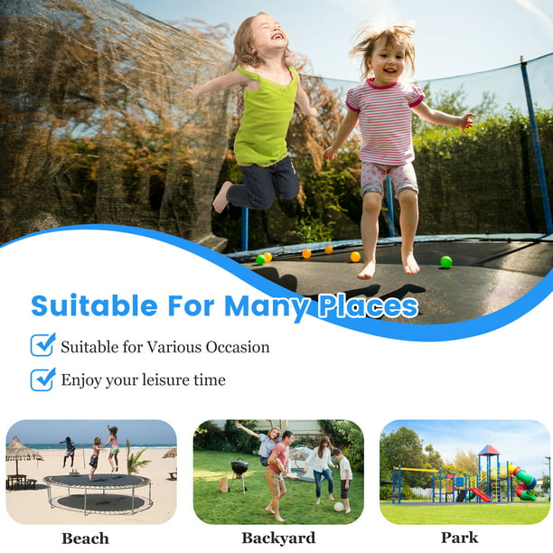Trampoline on Clearance, New Upgraded 12 Feet Kids Outdoor Trampoline with Safety Enclosure Net and Ladder, Heavy Duty Round Trampoline for Indoor or Outdoor Backyard, L3741