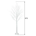 Christmas Trees with White Lights, SEGMART 4 Feet Artificial Christmas Trees with 48 Warm White LED Lights, PVC Stand, for Christmas Party Decorations Tree Plugin Indoor Outdoor, S6960