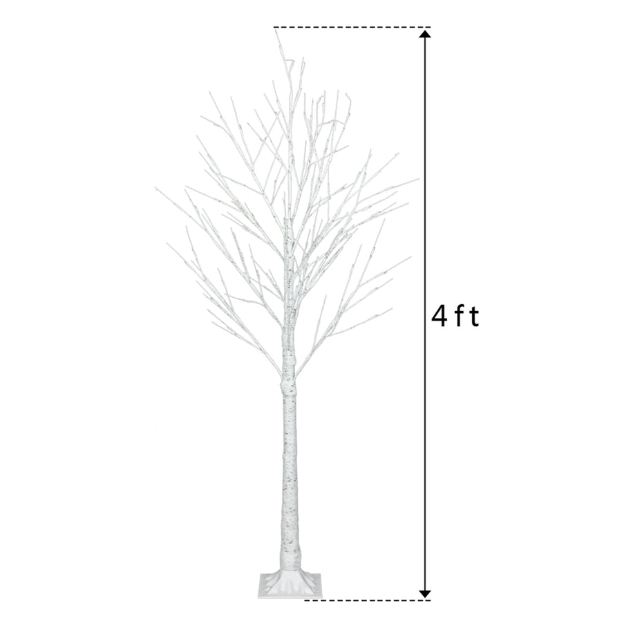 Christmas Trees with White Lights, SEGMART 4 Feet Artificial Christmas Trees with 48 Warm White LED Lights, PVC Stand, for Christmas Party Decorations Tree Plugin Indoor Outdoor, S6960