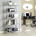 5 Tier Storage Shelves Wire Storage Shelves, Metal Shelves for Garage Metal Storage Shelving, Pantry Shelves Kitchen Rack Shelving Units and Storage, Gray, 29.13" x 13.39" x 59.06", S10148