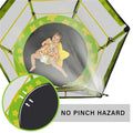 Kids Outdoor Mini Trampoline, 55" Green Small Toddler Trampoline with Enclosure, Rebounder Trampoline with Water Sprinkler for Kid Exercise & Play Indoor Outdoor, L4054