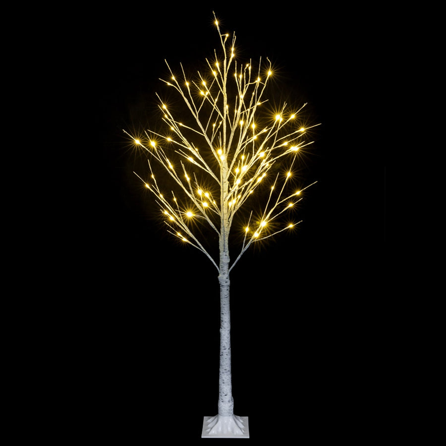 Christmas Trees with White Lights, SEGMART 4 Feet Artificial Christmas Trees with 48 Warm White LED Lights, PVC Stand, for Christmas Party Decorations Tree Plugin Indoor Outdoor, S6960