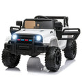 12V Power Ride-on Truck, Electric Car Motorized Vehicles with Remote Control, Foot Pedal, Headlights, Horn, Spring Suspension, Safety Lock, USB Port, Ride-on Toys for Kids
