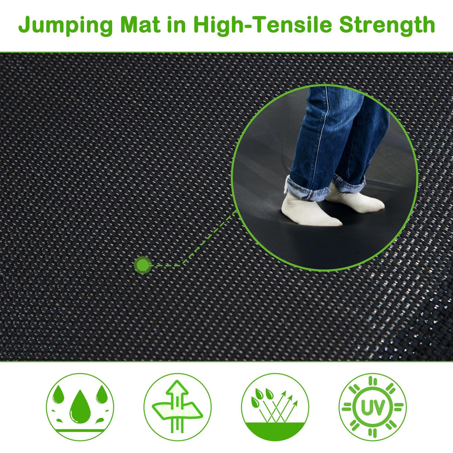 7FT Trampoline for Kids with Safety Enclosure Net, SEGMART Toddler Trampoline with Removable Slide, Upgrade Recreational Trampoline with Jumping Mat for Indoor Outdoor Backyard, Green