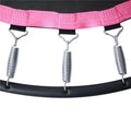 48" Small Trampolines for Workout, Portable Kids Mini Trampoline with Safety Net, Durable and Safe Rebounder Trampoline for Kid Exercise & Play Indoor or Outdoor, Pink, L097