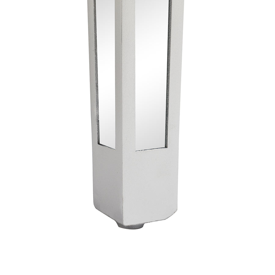 42” Mirrored Console Table with 2 Drawers for Entryway/Hallway, Silver Bedroom Desk Mirror Makeup Table Sofa Tables with Crystal for Living Room