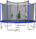 16 FT Trampoline with Basketball Hoop, SEGMART Kids Outdoor Game Trampoline for Adults/Kids, Recreational Spring Trampolines for Outdoor Yard Games with Safety Enclosure Net - ASTM Approved(1500LBS)