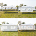 10' x 20' Outdoor Canopy Tent w/8 Removable Sidewalls, Upgraded Gazebo Tent with Two Doors, Heavy Duty Wedding Party Tent with Sturdy Tube Steel, Waterproof Sun Shelter Canopy for Beach, S645