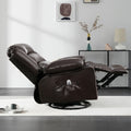 SEGMART PU Leather Recliner Chair for adult with Heat and Massage, Heavy Duty Electric Massage Swivel Rocker Chair Recliners Sofa for Living Room, 300 lb Capacity, Brown