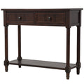 Entry Table with Drawers, SEGMART Wooden Console Table Sofa Table with Storage, Foyer Table Entryway Table with Shelf, Modern Console Table for Living Room Entryway Hallway Foyer Study, Espresso,H2320
