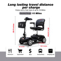 Segmart Mobility Scooter for Seniors, 20''W Armrest, Rear Suspension, Front Rear Light, 300lbs, Black