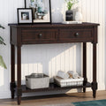 Entry Table with Drawers, SEGMART Wooden Console Table Sofa Table with Storage, Foyer Table Entryway Table with Shelf, Modern Console Table for Living Room Entryway Hallway Foyer Study, Espresso,H2320