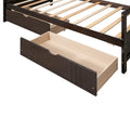 SEGMART Captain’s Bed, Modern Daybed Bed with 2 Storage Drawers, Twin Wood Trundle Bed with Headboard and Footboard, Twin Daybed Bed for Kid's Room, Espresso, 300lbs, Espresso, SS2672