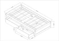 Twin Bed Frame with Storage, Twin Size Bed Frame for Adults Teens Kids, SEGMART Stylish Wooden Twin Bed Frame with Drawers/Wood Slat Support, Classic Twin Bed Frame No Box Spring Needed, Grey, H695
