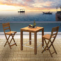 Segmart Deck Tiles, 12"x12" (10 Pack) Patio Pavers Solid Wood Outdoor Flooring Interlocking Patio Tiles, Checker Pattern Decking, Waterproof Balcony Flooring, Natural Color, SS2016