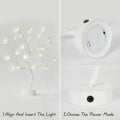 LED Lighted Fiber Optic Flower Tree Decor, SEGMART 24 LED DIY Artificial Fiber Optic Flower Lighted Branches, Battery-Powered/Plug-in Night Light Lamp for Wedding Party Home, Warm White, SS942