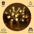 LED Lighted Fiber Optic Flower Tree Decor, SEGMART 24 LED DIY Artificial Fiber Optic Flower Lighted Branches, Battery-Powered/Plug-in Night Light Lamp for Wedding Party Home, Warm White, SS942