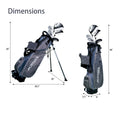 Segmart Kids Complete Golf Club Sets for 9-12, Outdoor Youth Golf Clubs Set for Boys and Girls, 5-Piece Right-Hand Junior Golf Clubs with Golf Stand Bag and Stand, Grey