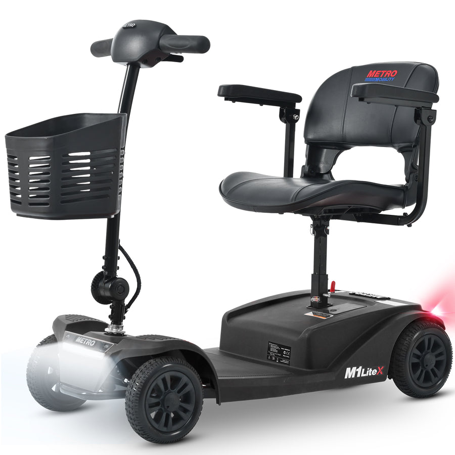 Segmart Mobility Scooter for Seniors, Heavy Duty 4-Wheel Mobile Device with Front & Rear Light, 300lbs, Black