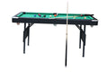 Segmart 5.5 FT Billiards Table, Portable Pool Table for Families, Easy Folding for Storage, Classic Green Nylon Cloth, Includes Balls, Cues, Felt Brush, Green
