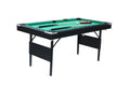 Segmart 5.5 FT Billiards Table, Portable Pool Table for Families, Easy Folding for Storage, Classic Green Nylon Cloth, Includes Balls, Cues, Felt Brush, Green
