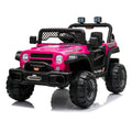 12V Power Ride-on Truck, Electric Car Motorized Vehicles with Remote Control, Foot Pedal, Headlights, Horn, Spring Suspension, Safety Lock, USB Port, Ride-on Toys for Kids