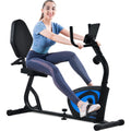 Recumbent Exercise Bike, Recumbent Bike with Digital Monitor, 8-Level Magnetic Resistance Indoor Cycling Stationary Bike with Adjustable Seat, Excersize Equipment for Home Workout, Holds 285lbs, L4458